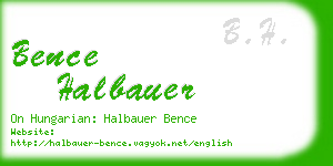 bence halbauer business card